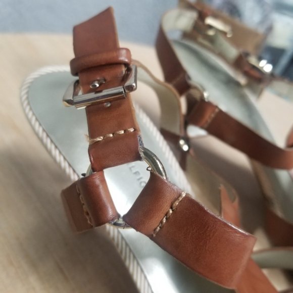 TOMMY HILFIGER WOMEN'S BROWN AUDITON OPEN-TOE SANDAL HEEL - Picture 3 of 8